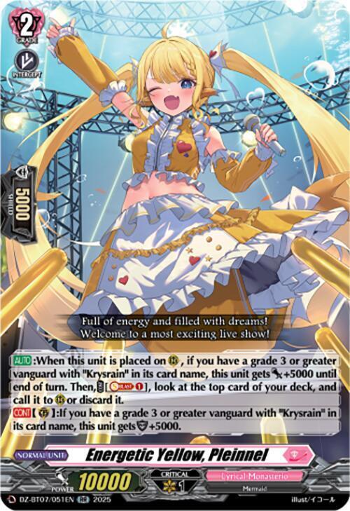 Energetic Yellow, Pleinnel Card Front