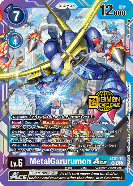 MetalGarurumon Ace Card Front
