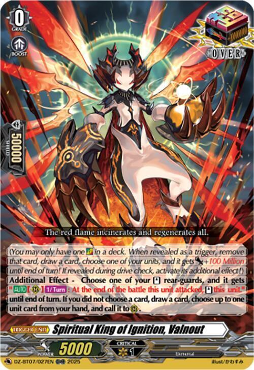 Spiritual King of Ignition, Valnout Card Front