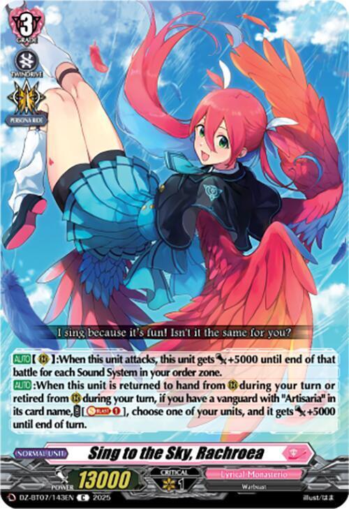 Sing to the Sky, Rachroea Card Front