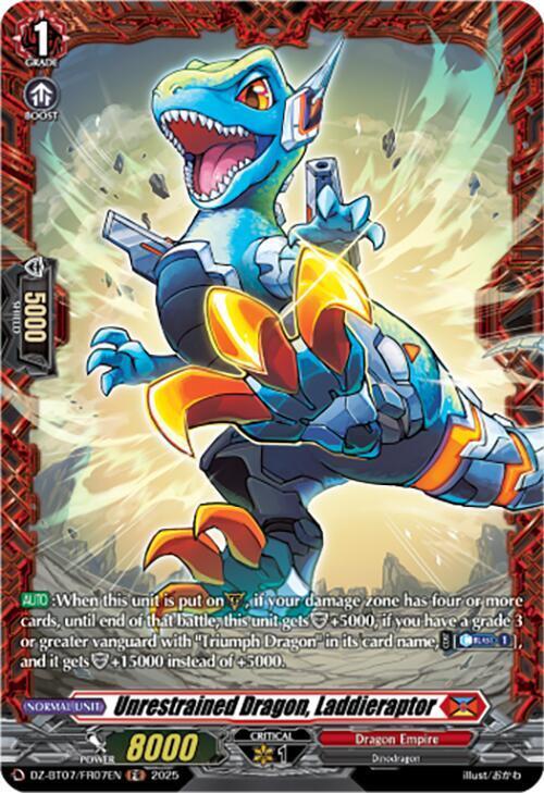 Unrestrained Dragon, Laddieraptor Card Front