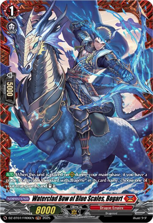 Waterclad Bow of Blue Scales, Bogart Card Front