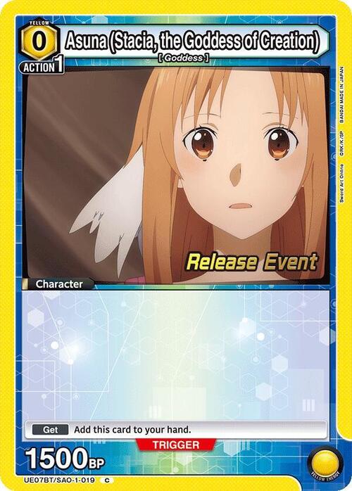Asuna (Stacia, the Goddess of Creation) Card Front