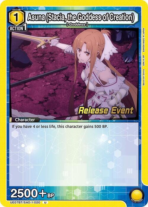 Asuna (Stacia, the Goddess of Creation) Card Front