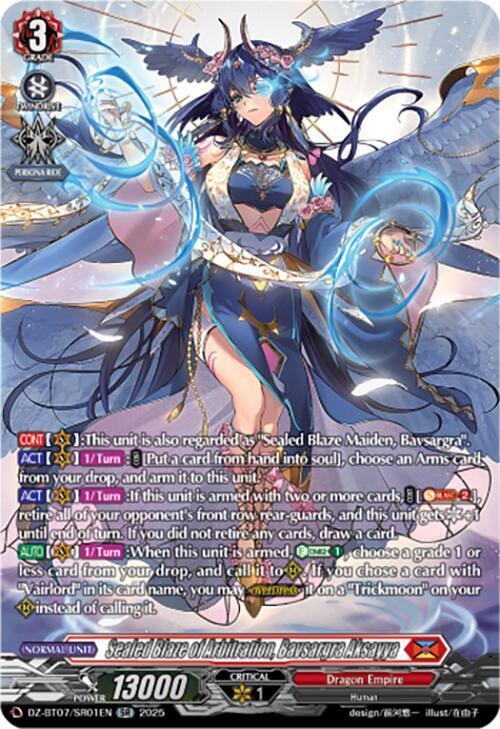 Sealed Blaze of Arbitration, Bavsargra Aksayya Card Front