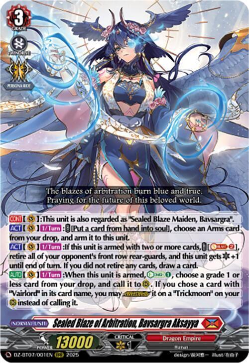 Sealed Blaze of Arbitration, Bavsargra Aksayya Card Front