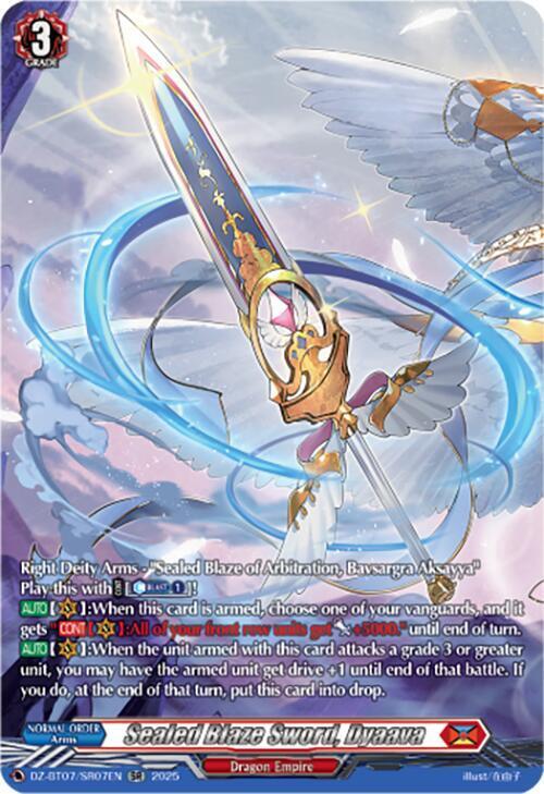 Sealed Blaze Sword, Dyaava Card Front
