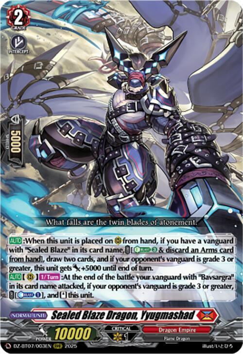 Sealed Blaze Dragon, Yyugmashad Card Front