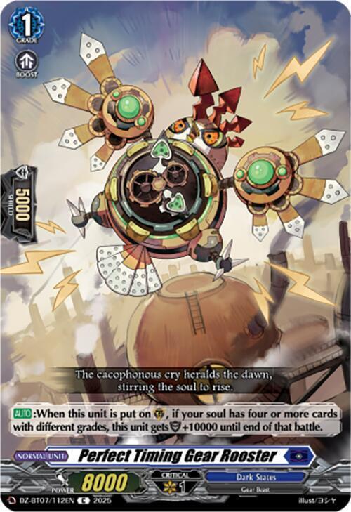 Perfect Timing Gear Rooster Card Front