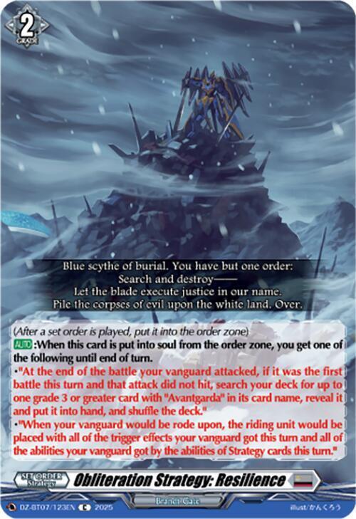 Obliteration Strategy: Resilience Card Front