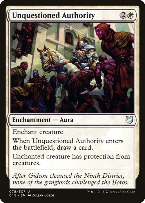 Unquestioned Authority Card Front