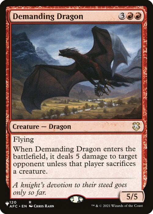 Demanding Dragon Card Front