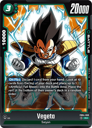 Vegeta Card Front