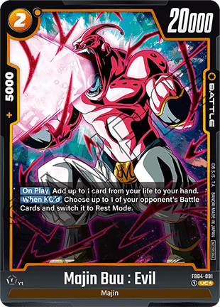 Majin Buu : Evil Card Front