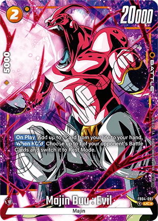 Majin Buu : Evil Card Front