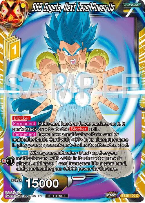 SSB Gogeta, Next Level Power-Up Card Front
