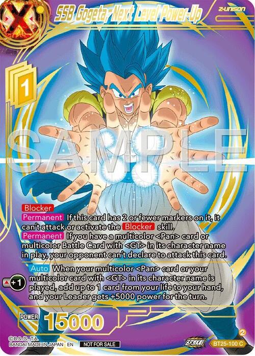 SSB Gogeta, Next Level Power-Up Card Front