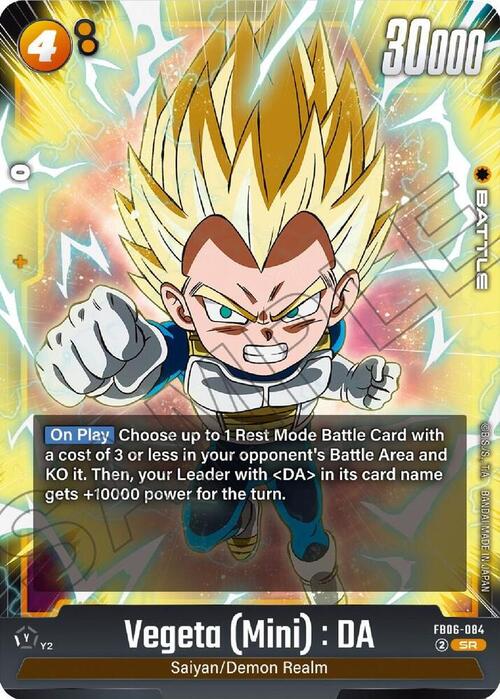 Vegeta (Mini) : DA Card Front