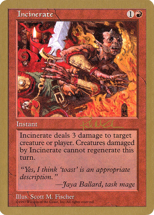 Incenerire Card Front