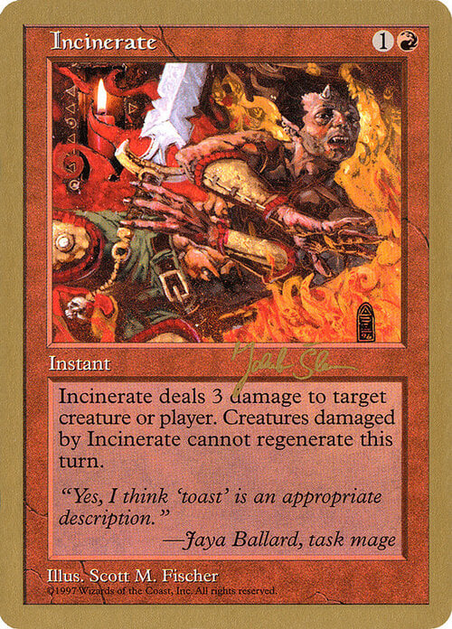 Incenerire Card Front