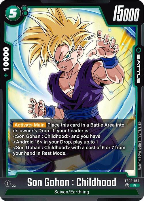 Son Gohan : Childhood Card Front
