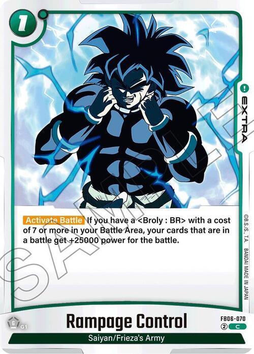 Rampage Control Card Front