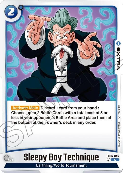 Sleepy Boy Technique Card Front