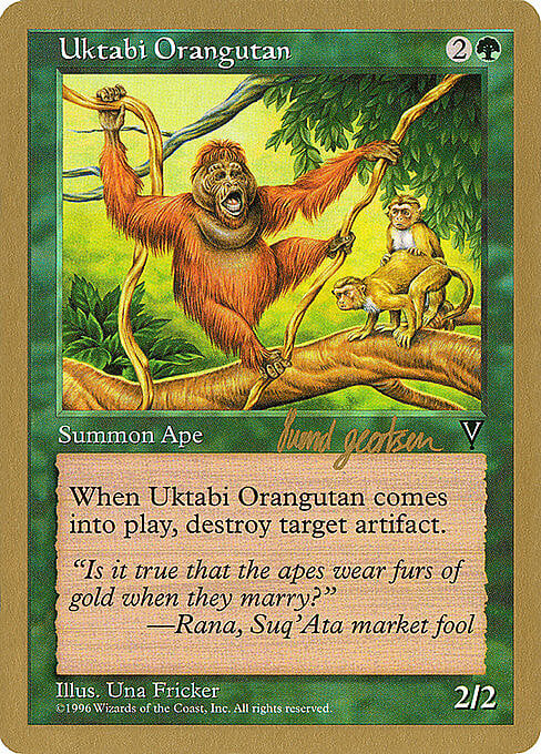 Uktabi Orangutan Card Front