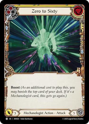 Zero to Sixty - Yellow Card Front