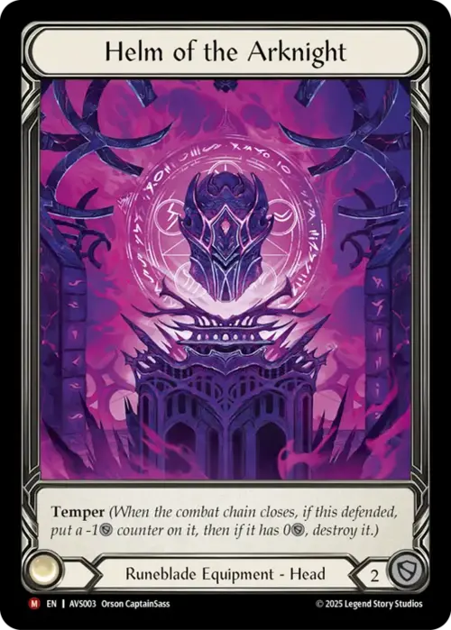 Helm of the Arknight Card Front