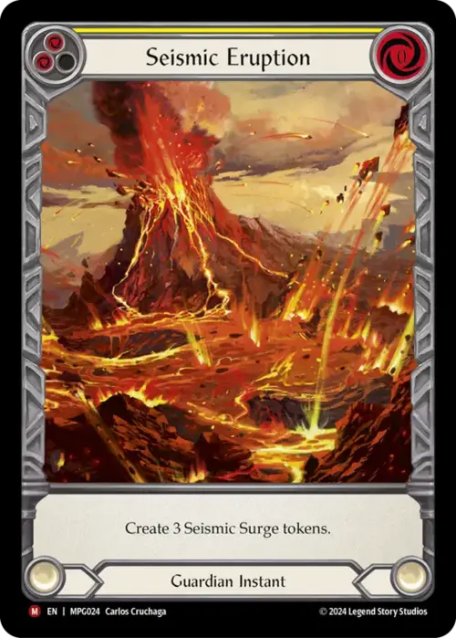 Seismic Eruption Card Front