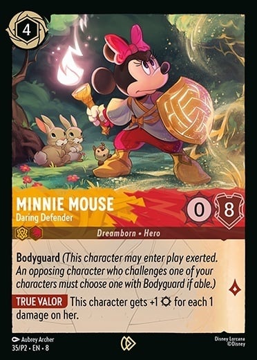 Minnie Mouse - Daring Defender Card Front