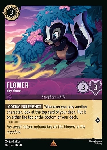 Flower - Shy Skunk Card Front