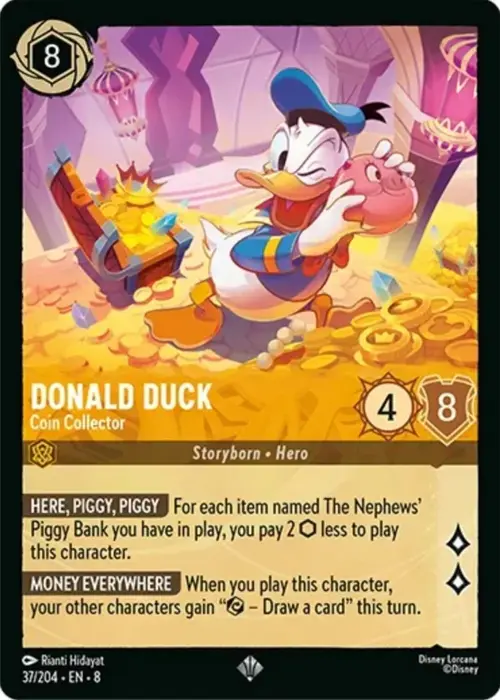 Donald Duck - Coin Collector Card Front