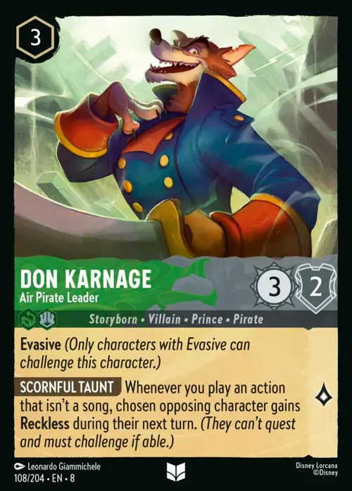 Don Karnage - Air Pirate Leader Card Front