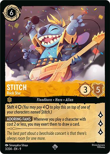 Stitch - Rock Star Card Front