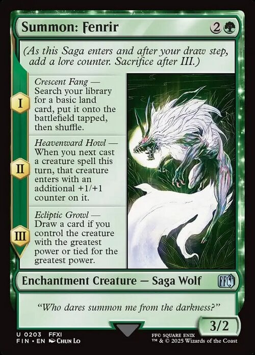 Summon: Fenrir Card Front