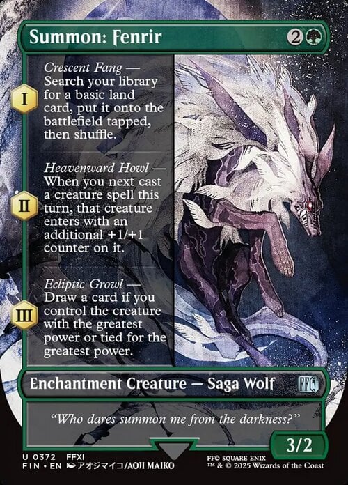 Summon: Fenrir Card Front