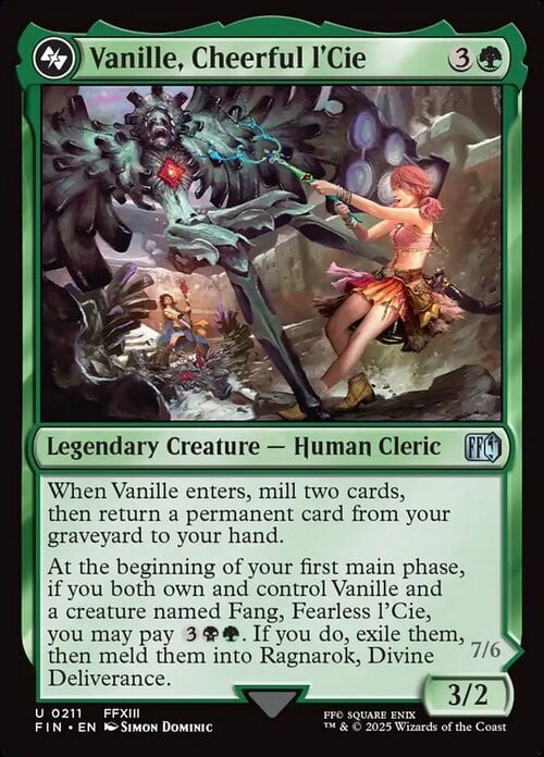 Vanille, Cheerful l'Cie // Ragnarok, Divine Deliverance Card Front