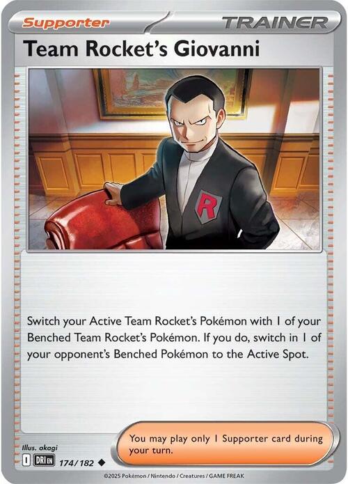 Team Rocket's Giovanni Card Front