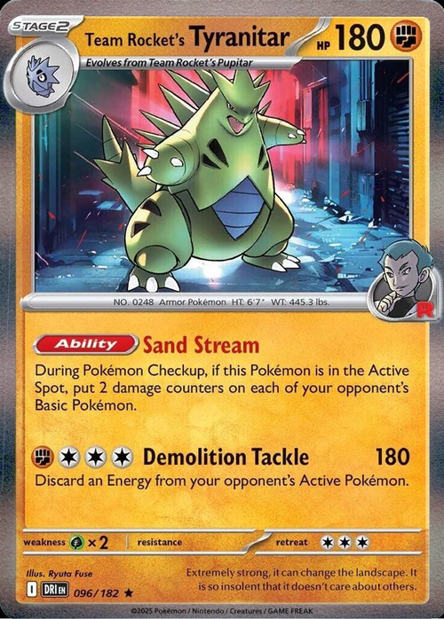 Team Rocket's Tyranitar Card Front