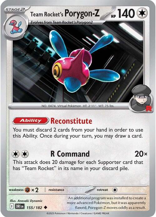 Team Rocket's Porygon-Z Card Front