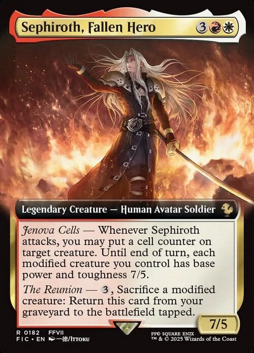 Sephiroth, Fallen Hero Card Front