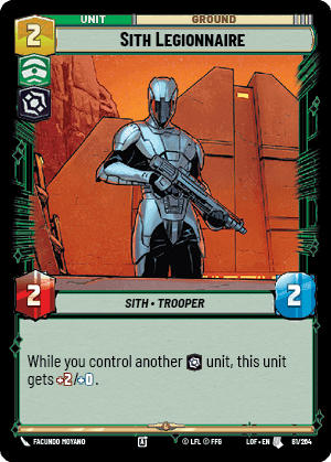 Sith Legionnaire Card Front