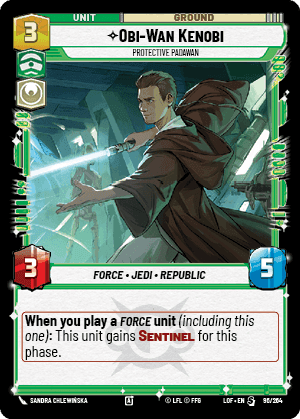 Obi-Wan Kenobi - Protective Padawan Card Front