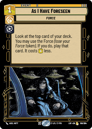 As I Have Foreseen Card Front