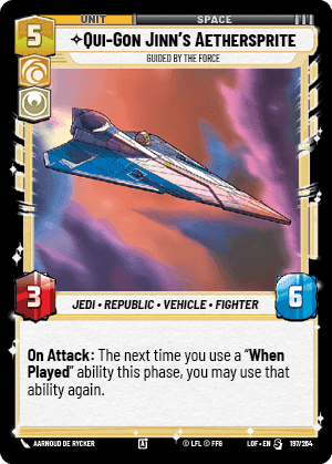 Qui-Gon Jinn's Aethersprite - Guided by the Force Card Front