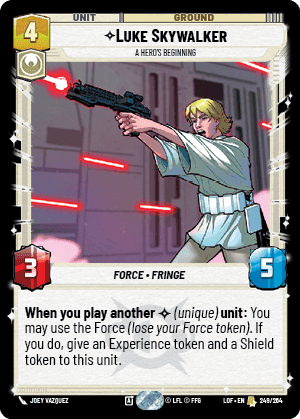 Luke Skywalker - A Hero's Beginning Card Front