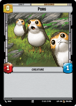 Porg Card Front