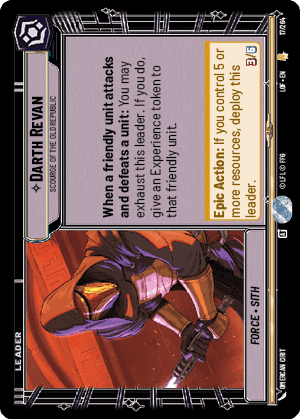 Darth Revan - Scourge of the Old Republic Card Front